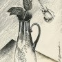 Александр Григорьев. Композиция. 1995г. Бумага, тушь, перо. 29.8х18.2 на листе размером 34х21. ГР-3/Гри