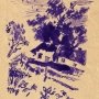 Всеволод Сулимо-Самуйлло. Пейзаж. 1940-е гг. Бумага, тушь. 10,1х7,1;7х5. ГР-17/Сул