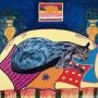 Лисицкий В.Н. Серый кот на диване. 2008 г.