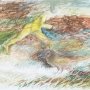 Юрий Петкевич. Бегущий человек и птица. Бумага, см. техн. 41х61. МОК/Традиция