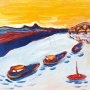Александр Бушуев. Домой. 2016. Картон, масло, акрил. 34,5х49. МОК/Традиция