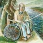Юрий Петкевич. С удочкой. Бумага, см. техн. 66х61. МОК/Традиция