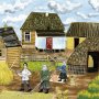 Варфоломеева Е.И. Молотьба. 1992г., март
