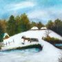 Неонила Величко. Зимний пейзаж. 2014 г.. Холст на картоне, масло. 40х50. МОК/ Традиция